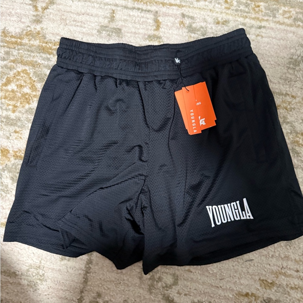 YoungLA Men's Dark Athletic Shorts